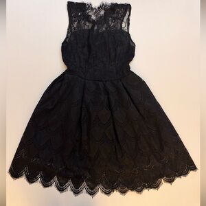 Black Lace Fit & Flare Dress